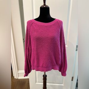 Magenta drop shoulder sweater